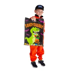 12 1/2" X 17" Bulk 50 Pc. Candysaurus Trick-Or-Treat Plastic Goody Bags