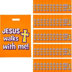 12 1/2" X 17" Bulk 50 Pc. Walk Safely With Jesus Goody Bags
