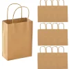 6 1/2" X 9" Medium Kraft Paper Gift Bags - 12 Pc.