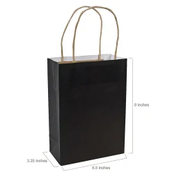 6 1/2" X 9" Medium Kraft Paper Gift Bags - 12 Pc.