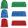 7 1/2" X 10" Small Holiday Print Drawstring Bags - 36 Pc.