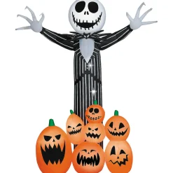 9 Ft. Airblown Inflatable Giant Animated Jack Skellington Halloween Yard Decoration