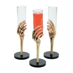 2 Oz. Skeleton Hand Bpa-Free Plastic Glasses - 12 Ct.