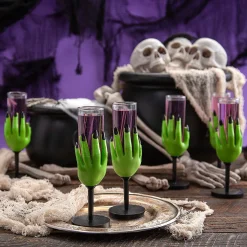 2 Oz. Witch Hand Plastic Glasses - 12 Ct.