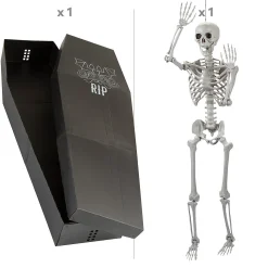 5' Skeleton & Coffin Decorating Kit - 2 Pc.