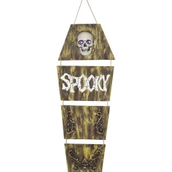 5' Skeleton Coffin With Moving Eyes