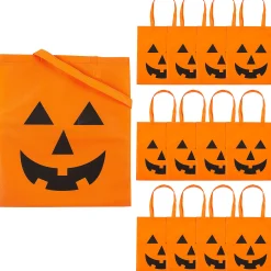 15" X 16 1/2" Large Jack-O'-Lantern Tote Bags - 12 Pc.
