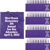 15" X 17" Bulk 144 Pc. Personalized Large Purple Nonwoven Tote Bags