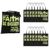 15" X 17" Large Nonwoven Glow-In-The-Dark Faith Over Fear Tote Bags - 12 Pc.