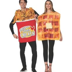 Adult Chicken And Waffle Couple Costumes