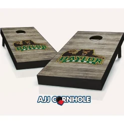 Ajjcornhole Baylor Bears Distressedtheme Cornhole Set With Bags - 8 X 24 X 48 In.