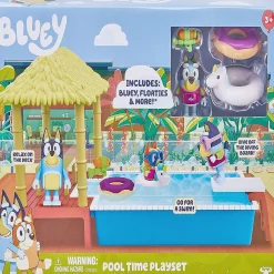 Bluey Pool Playset And Figure 2.5-3 Inch Articulated Figure And Accessories