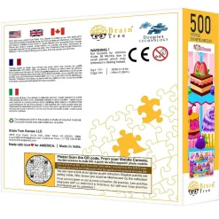 Brain Tree-Cake World 500 Piece Jigsaw Puzzles For Adults19.5