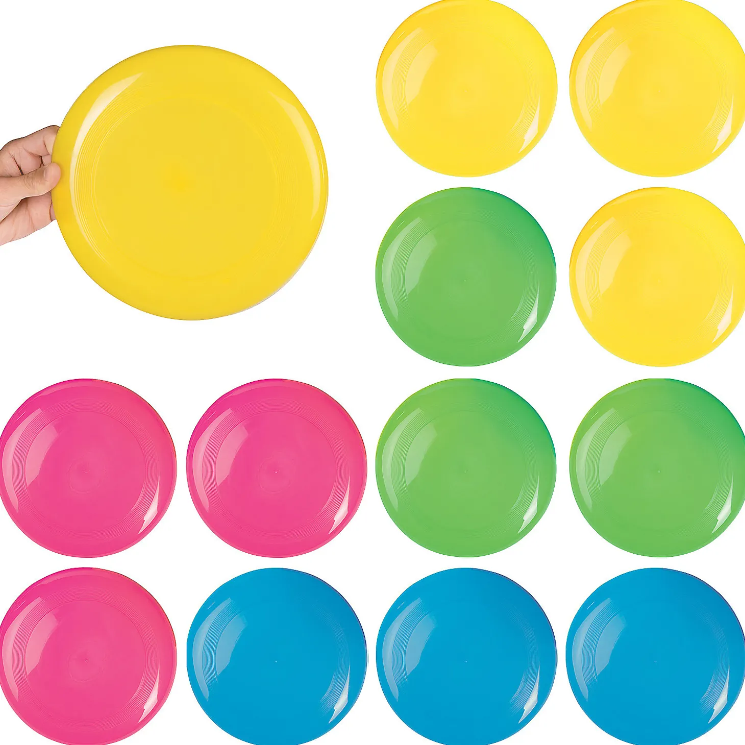 Bright Color Flying Discs - 12 Pc.
