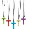 Bulk 48 Pc. Bright Cross Necklaces