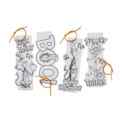 Bulk 48 Pc. Color Your Own Dr. Seuss™ The Cat In The Hat™ Halloween Bookmarks