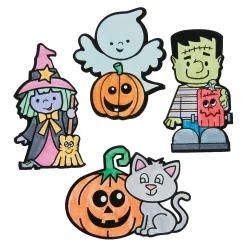 Bulk 50 Pc. Color Your Own Fuzzy Halloween Magnets