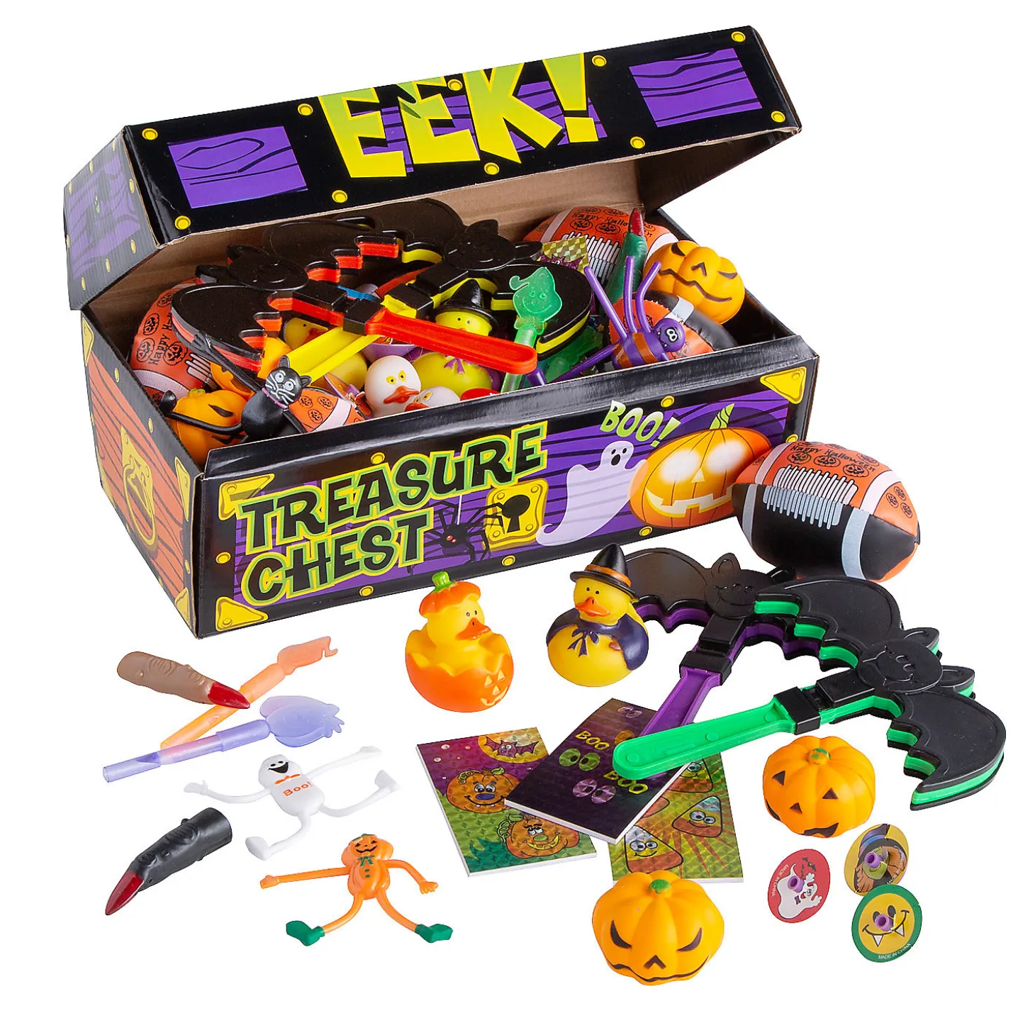 Bulk 50 Pc. Deluxe Halloween Treasure Chest Toy Assortment