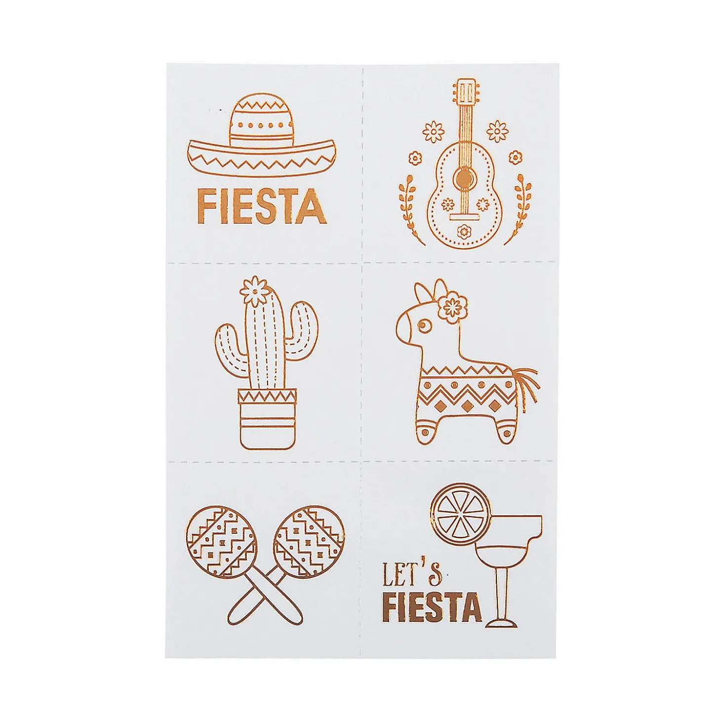 Bulk 72 Pc. Fiesta Temporary Tattoo