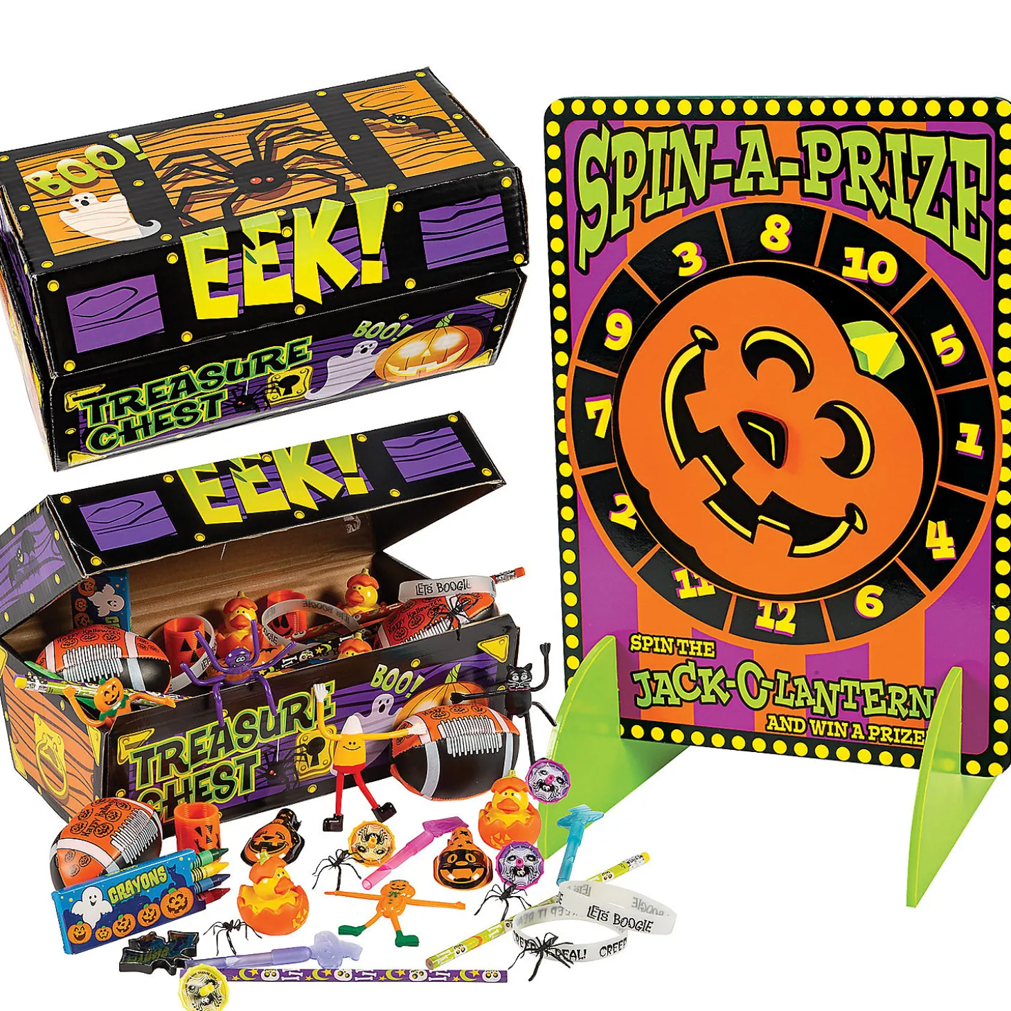 Bulk 101 Pc. Halloween Game Wheel & Prize Kit