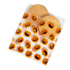 Bulk 144 Pc. Jack-O'-Lantern Clear Plastic Cookie Bags