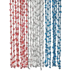 Bulk 48 Pc. Metallic Patriotic Star Necklaces