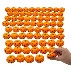 Bulk 144 Pc. Mini Squeeze Jack-O'-Lantern Stress Toys