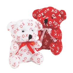 Bulk 72 Pc. Mini Valentine's Day Hugs & Kisses Stuffed Bears
