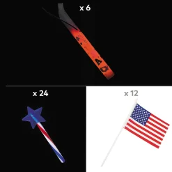 Bulk 198 Pc. Patriotic Glow Family Kit