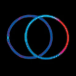 Bulk 100 Pc. Patriotic Solid & Tri-Color Glow Necklace Assortment