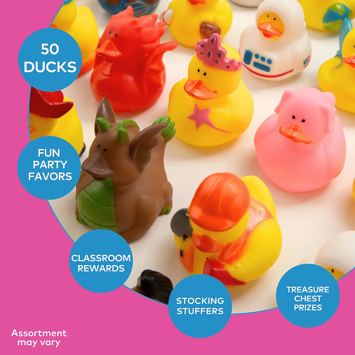 Bulk 50 Pc. Rubber Ducks Assortment