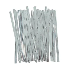 Bulk 600 Pc. Silver Metallic Twist Ties