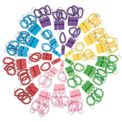 Bulk 72 Pc. Whistle Expandable Keychains