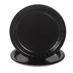 Bulk75 Ct. Black Velvet Paper Dinner Plates