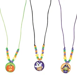 Bulk Halloween Beaded Necklace Craft Kit - Makes 50