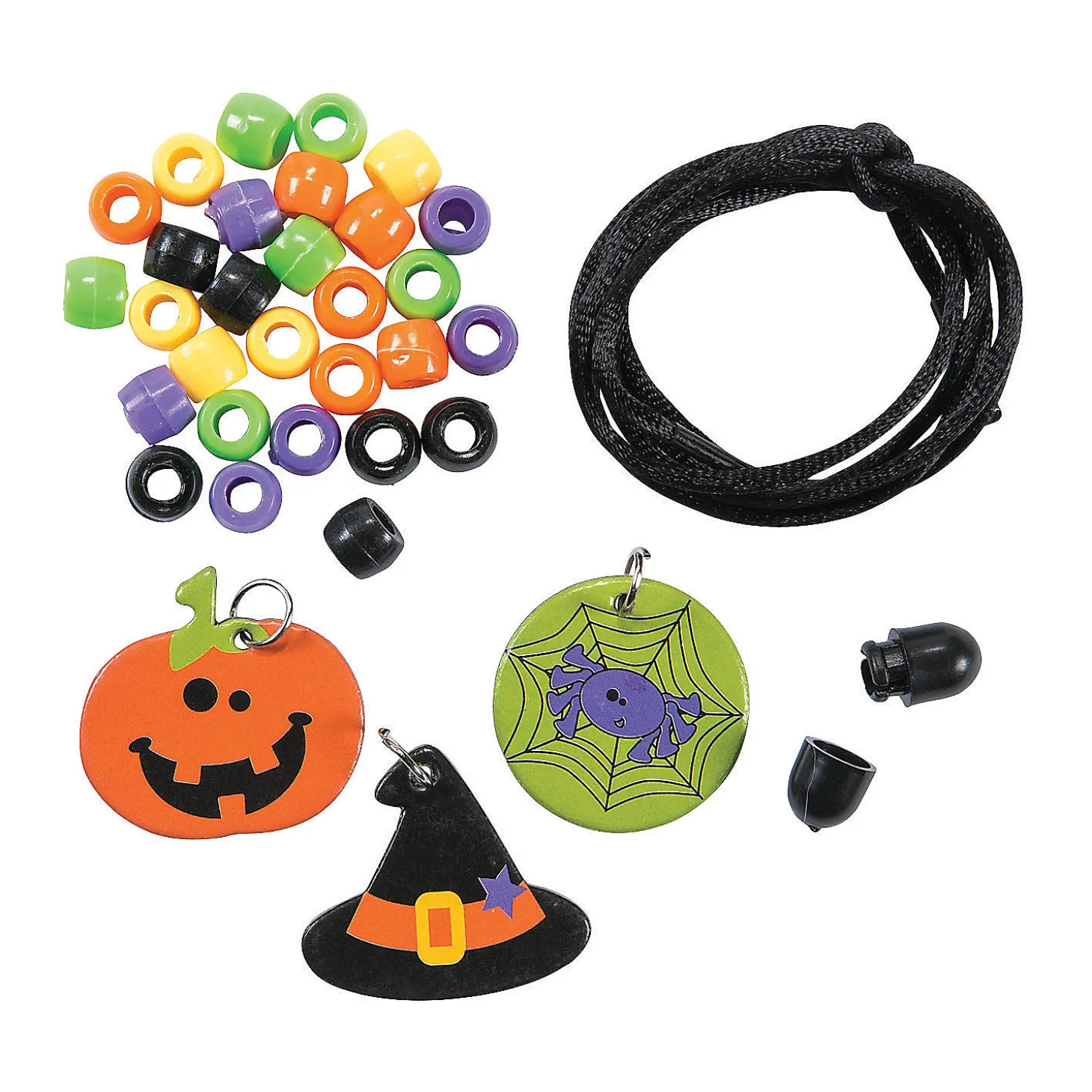 Bulk Halloween Friends Necklace Craft Kit - Makes 50