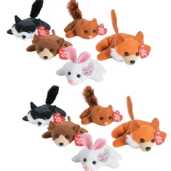 Bulk Mini Stuffed Animal Assortment Valentine Exchanges With Card For 100