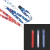 Bulk Patriotic Lanyard & Glow Stick Kit For 48