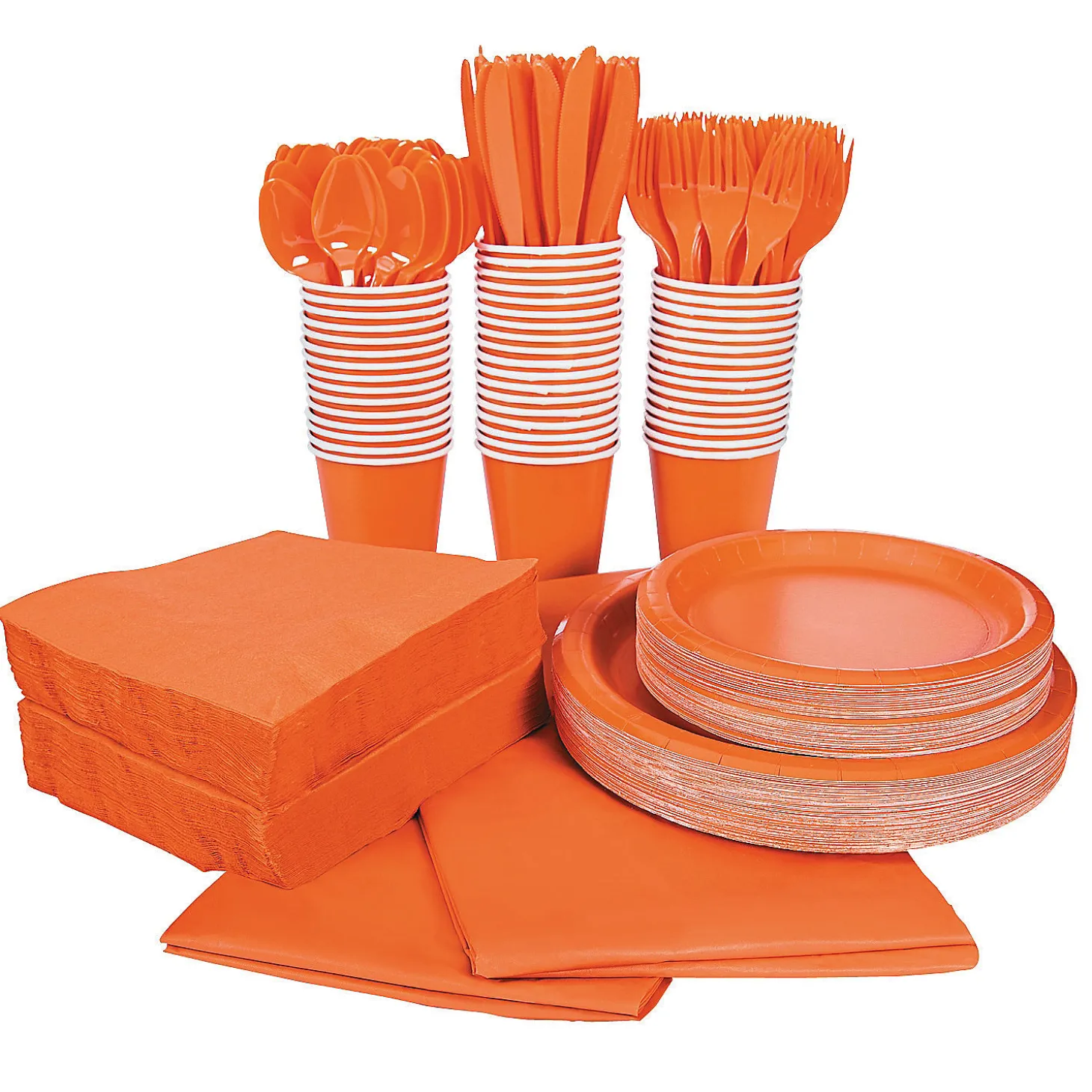 Bulk Solid Color Tableware Kits For 48 Guests