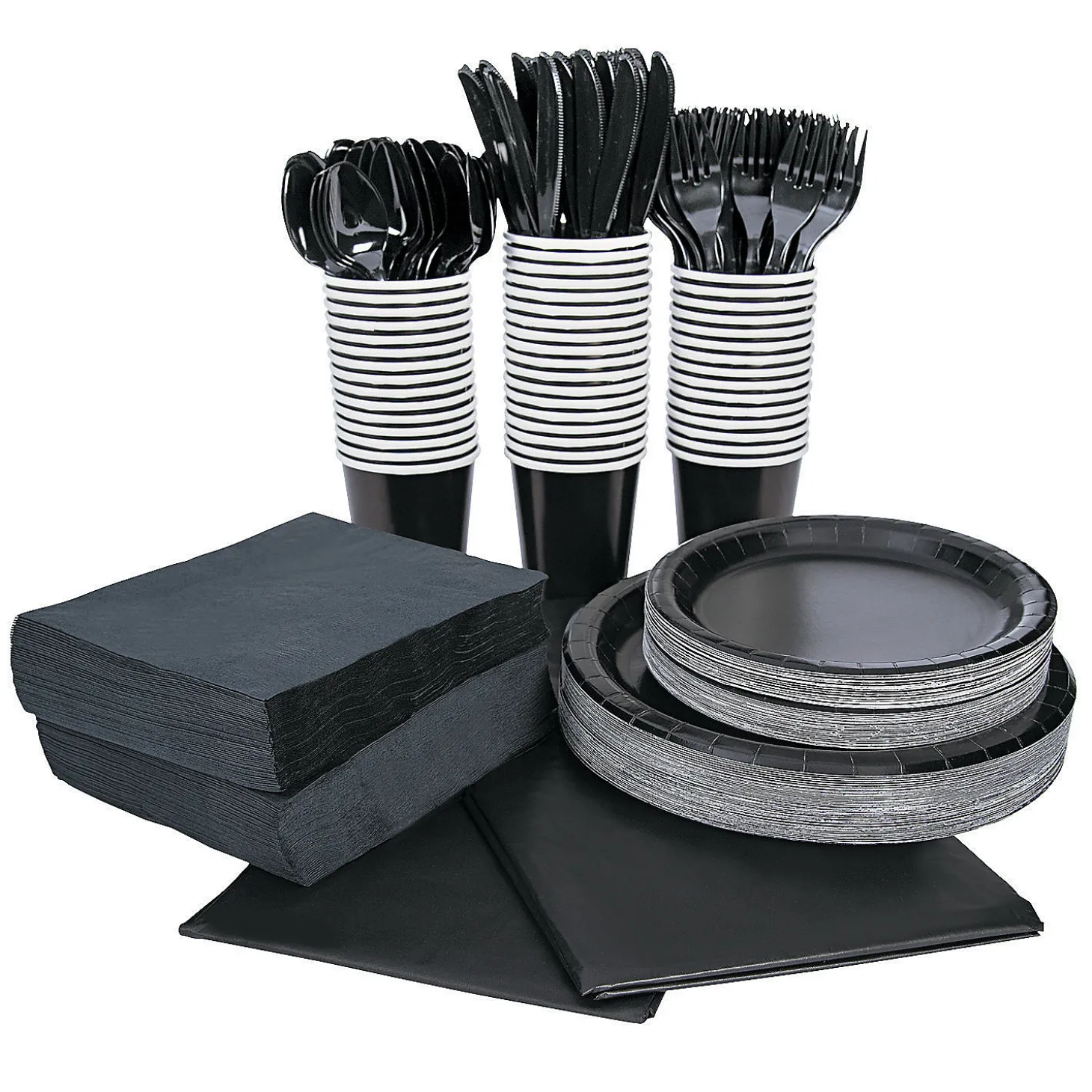 Bulk Solid Color Tableware Kits For 48 Guests