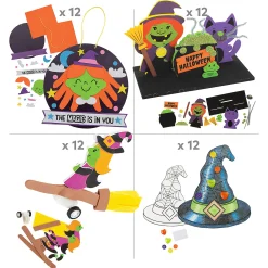 Bulk Value Halloween Witch Craft Kit Assortment - Makes 48