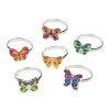 Butterfly Adjustable Rings - 12 Pc.