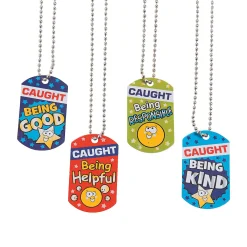 Caught Being Good Dog Tag Necklaces - 12 Pc.