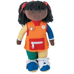 Children's Factory Learn To Dress Doll African American Girl