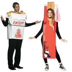 Chinese Take Out & Chopsticks Couples Costumes