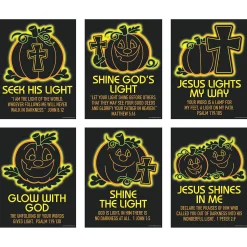 Christian Neon Pumpkin Poster Set - 6 Pc.