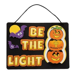 Christian Pumpkin Be The Light Sign Craft Kit - Makes 12