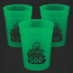 Christian Pumpkin Glow-In-The-Dark Reusable Bpa-Free Plastic Cups - 12 Ct.