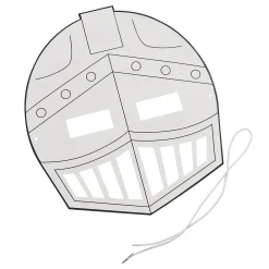 Color Your Own Knight Masks - 12 Pc.