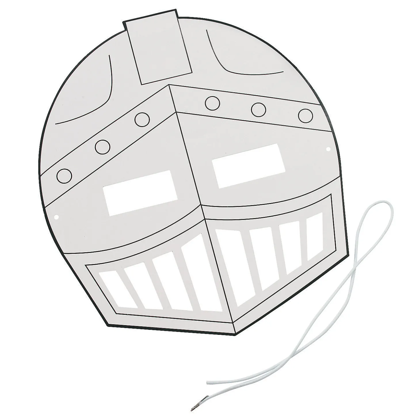 Color Your Own Knight Masks - 12 Pc.